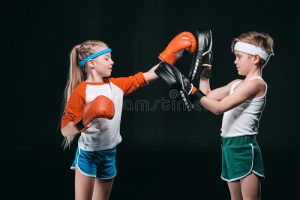kids boxing practice